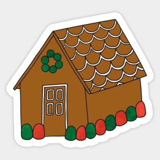 Gingerbread House Holiday Sticker